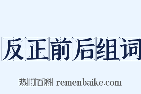 反正前后组词是什么意思的图片